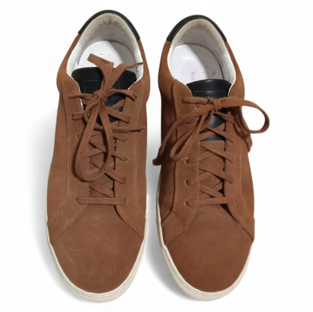Kurt Geiger Brown Suede Lace Up Sneakers Men’s Casual Street Tennis Shoes Sz 41